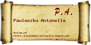 Pauleszku Antonella névjegykártya